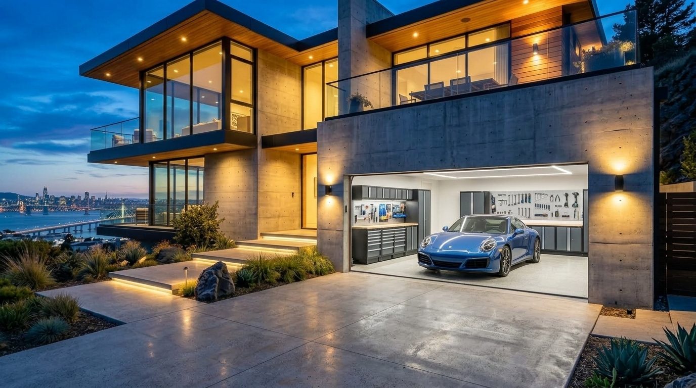 Simpson Garage Door Repairs Garage Door Gliding Open Revealing Warm Illuminated Interior